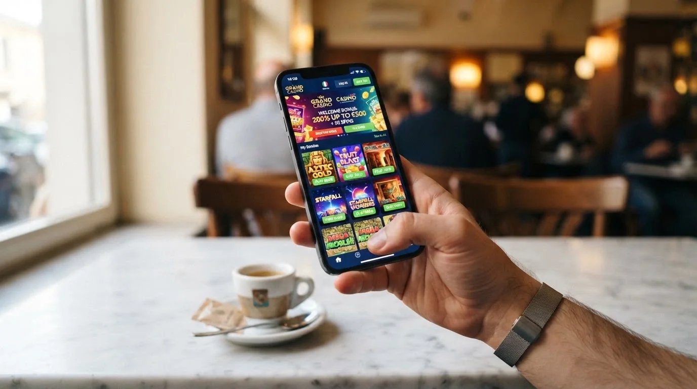 Interfaccia mobile dell'app di un casinò ADM con la sezione dedicata ai giri gratis