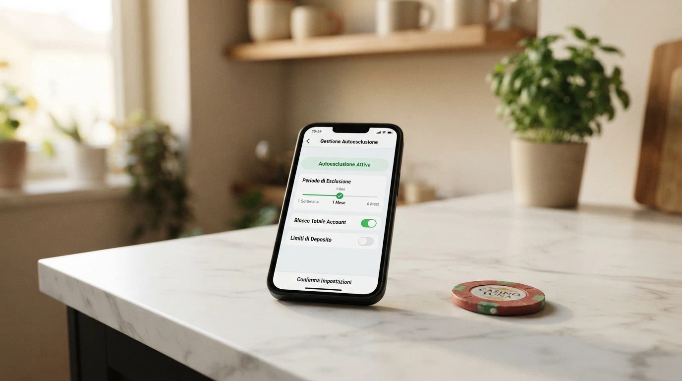 Interfaccia di accesso al Registro Unico degli Autoesclusi con opzioni di autoesclusione