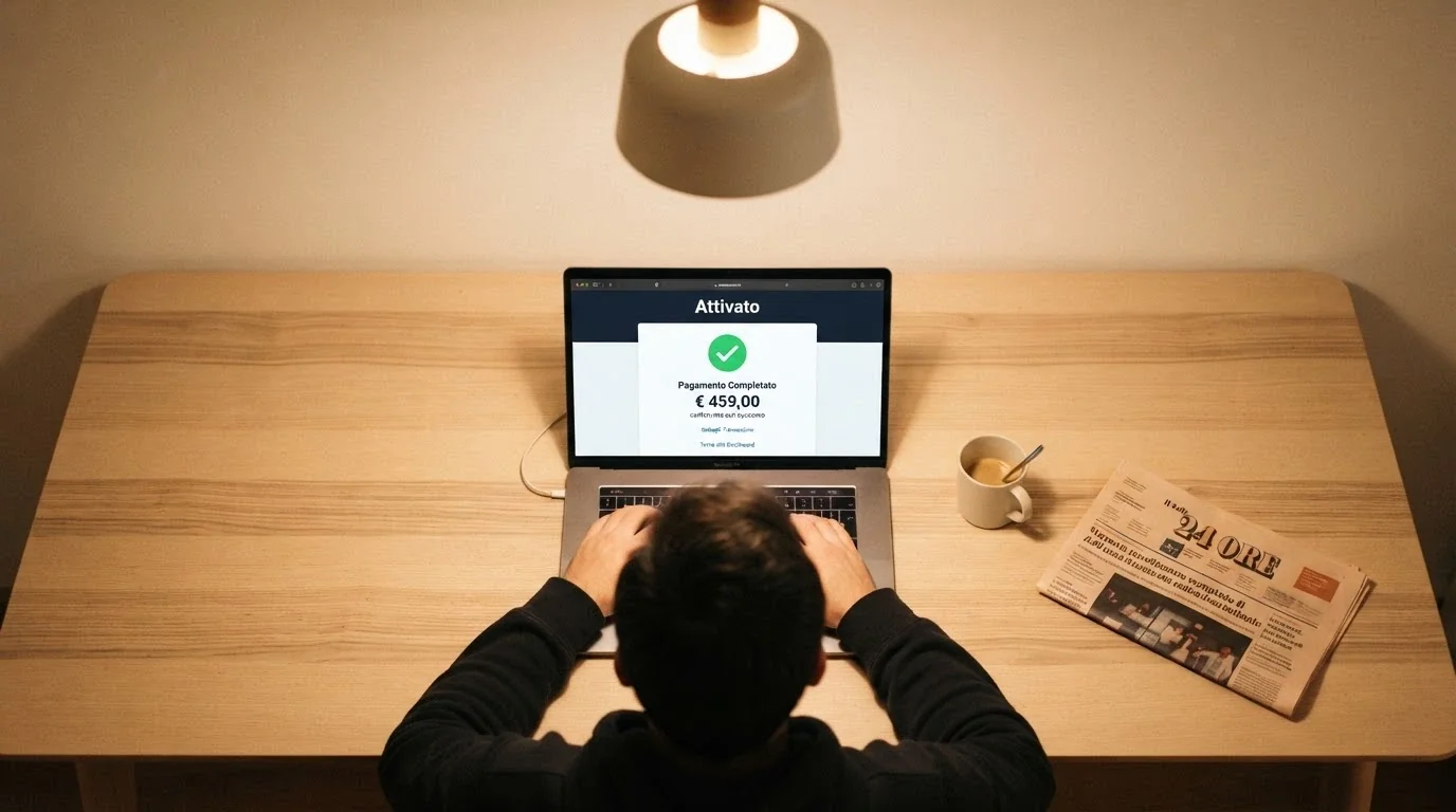 La schermata di attivazione di un bonus senza deposito tramite SPID su un casino ADM