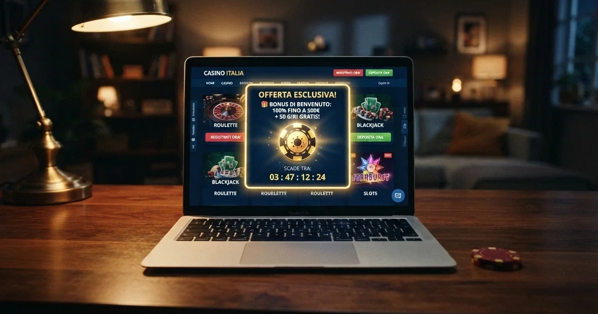 Interfaccia di un casinò online con la sezione bonus senza deposito in primo piano