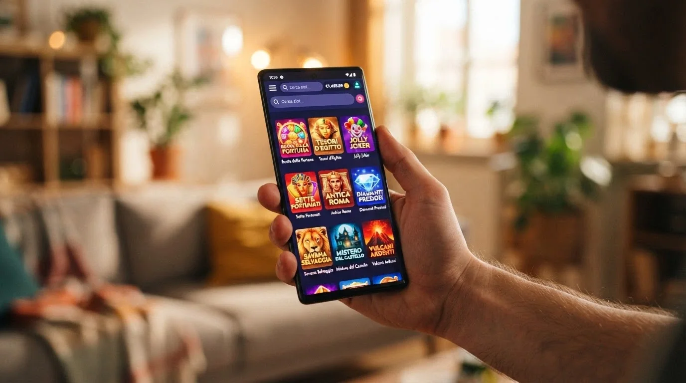 Tabella comparativa su schermo smartphone con i nomi e i loghi dei principali casinò ADM affiancati da bonus e valutazioni