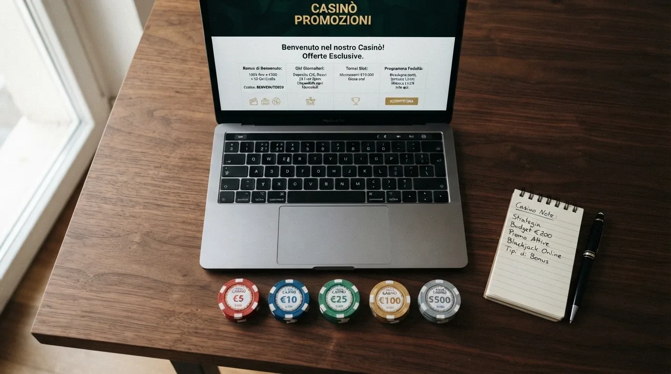 Tabella comparativa stilizzata con loghi di casinò ADM e valori di bonus, wagering e validità affiancati