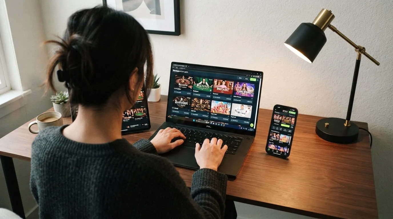 Una vista d'insieme ordinata di schermate di casinò dal vivo ADM, con loghi e anteprime delle lobby di gioco affiancati