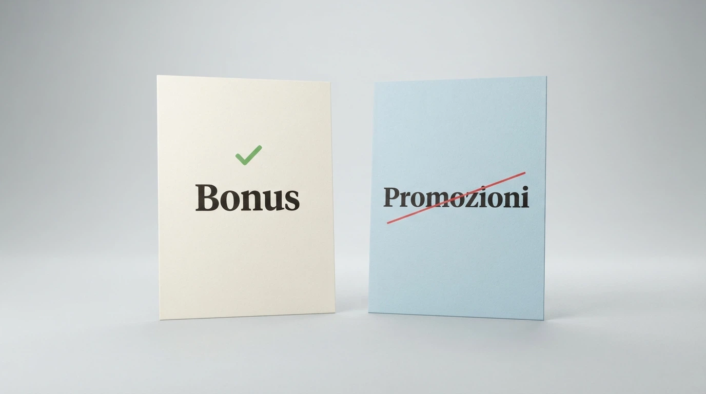 Un documento ufficiale con il logo ADM e la dicitura «bonus» barrata su «promozioni»