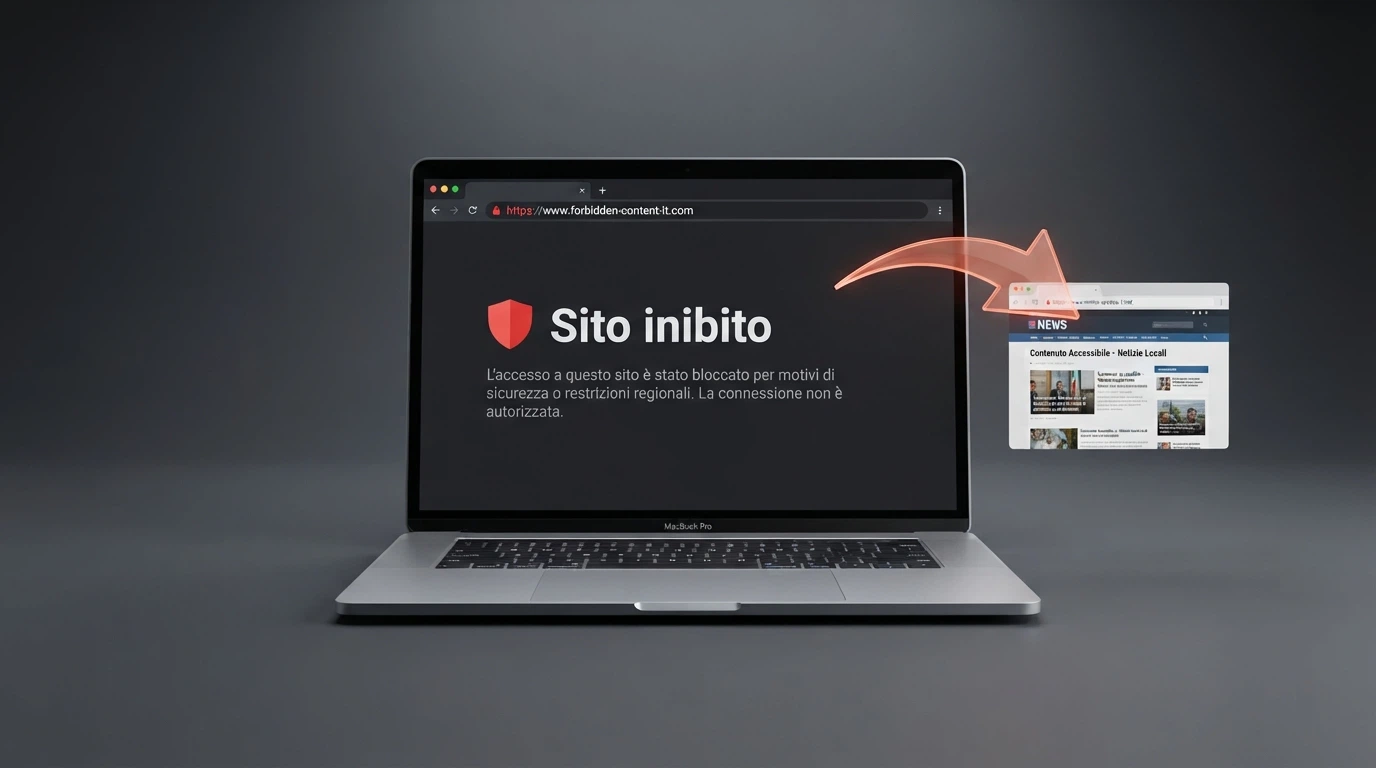 Un'illustrazione del processo di blocco: un dominio non AAMS che reindirizza alla pagina di inibizione ADM