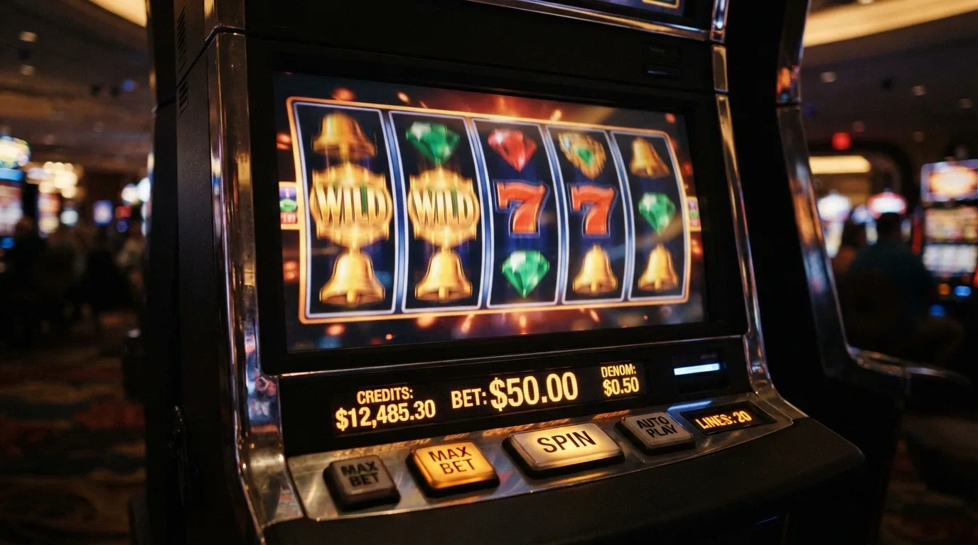Interfaccia di una slot online con selettore di puntata su un importo elevato